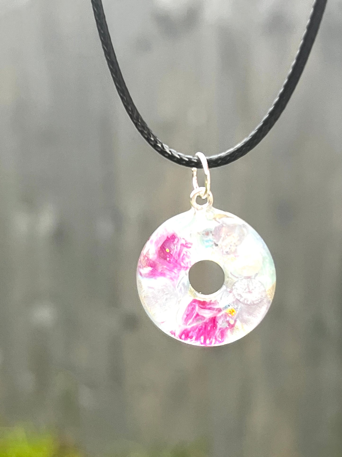 Colourful donuts necklace