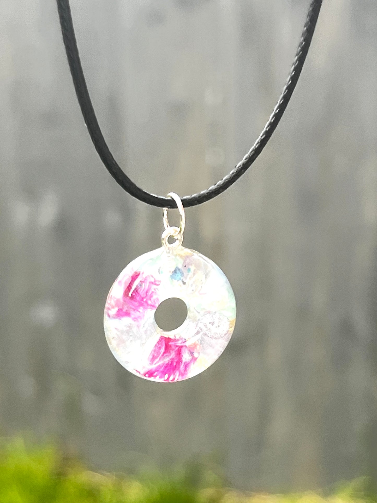 Colourful donuts necklace