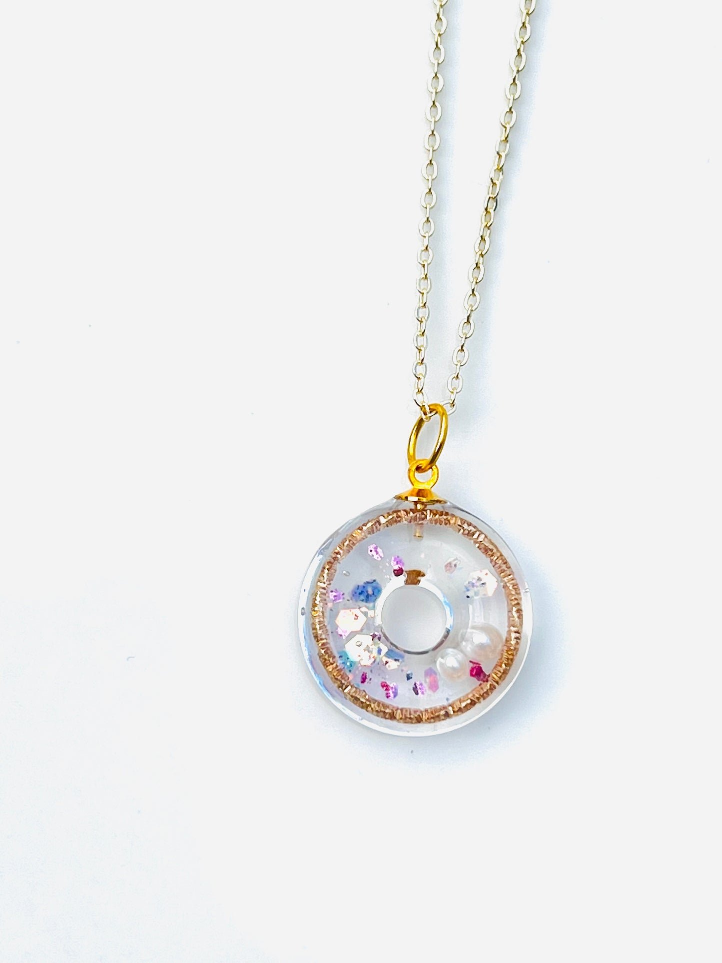 Colourful donuts necklace