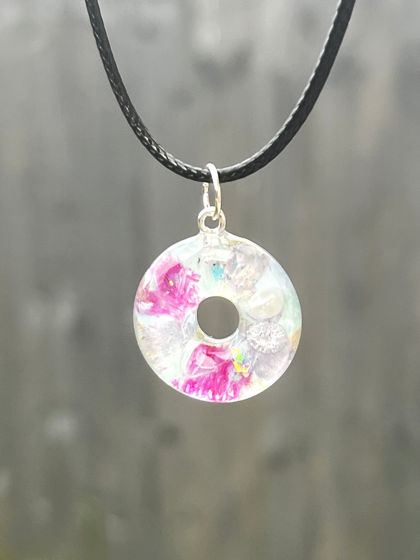 Colourful donuts necklace