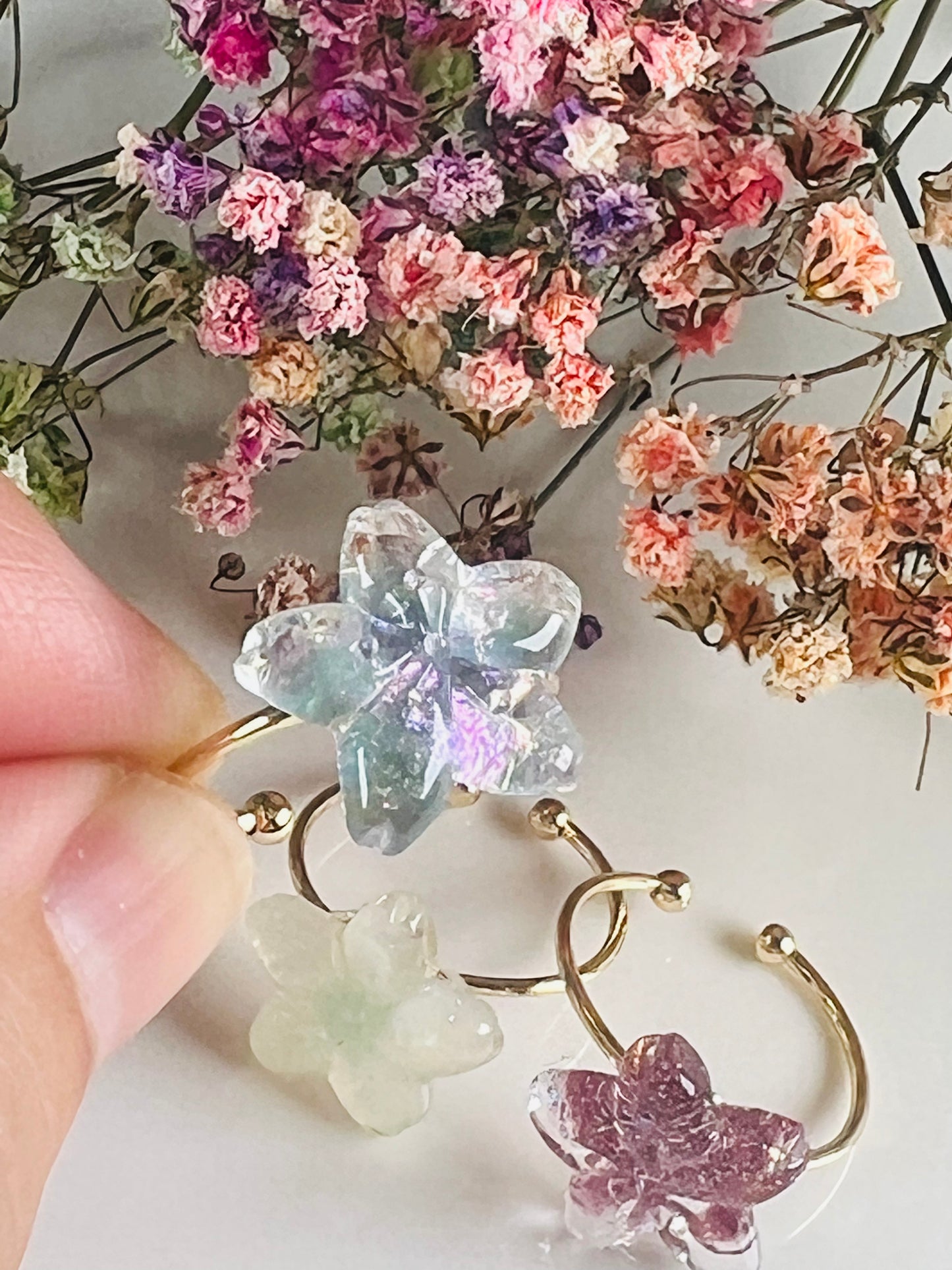 Purple /pink /white Sakura ring