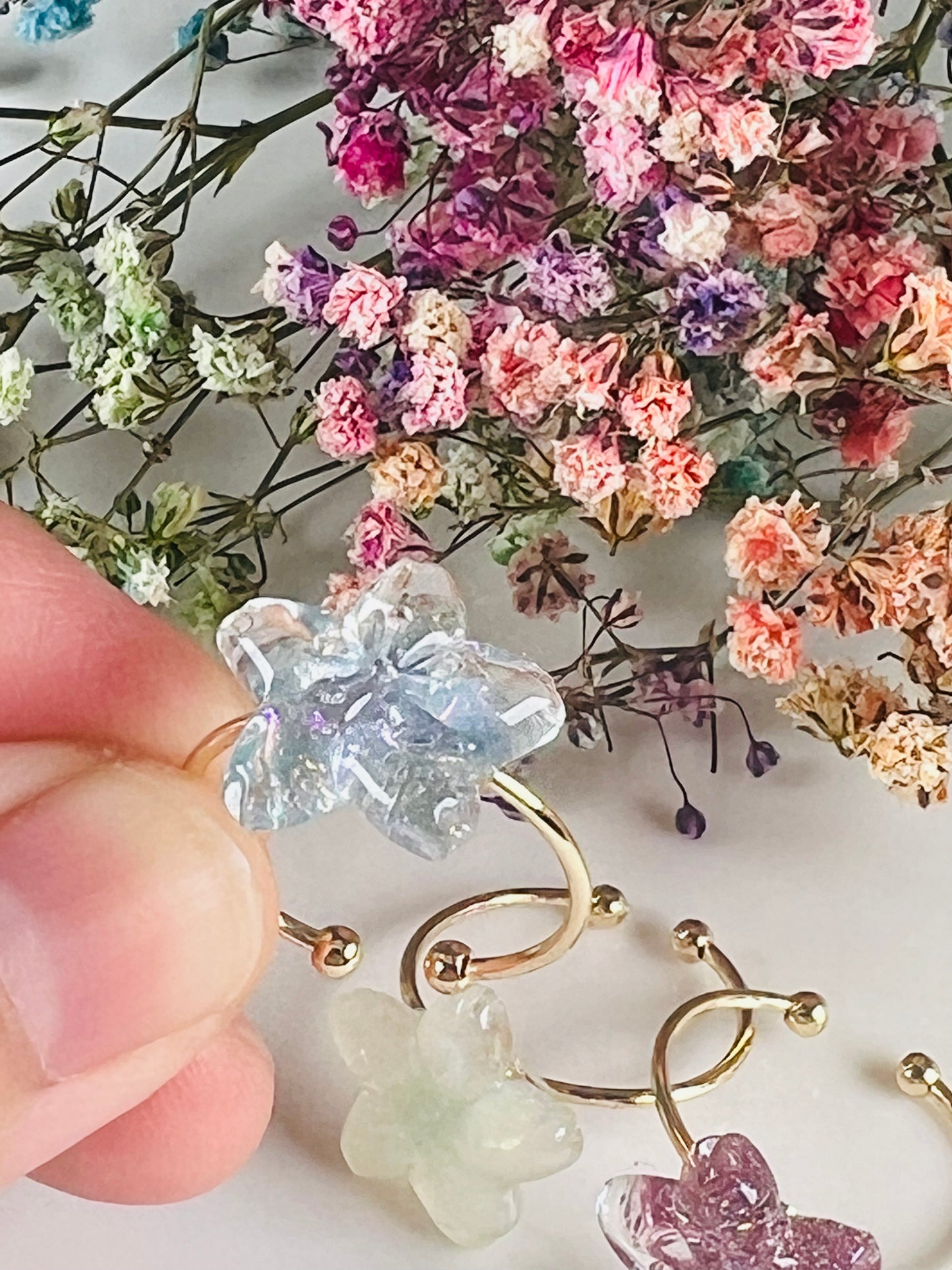 Purple /pink /white Sakura ring