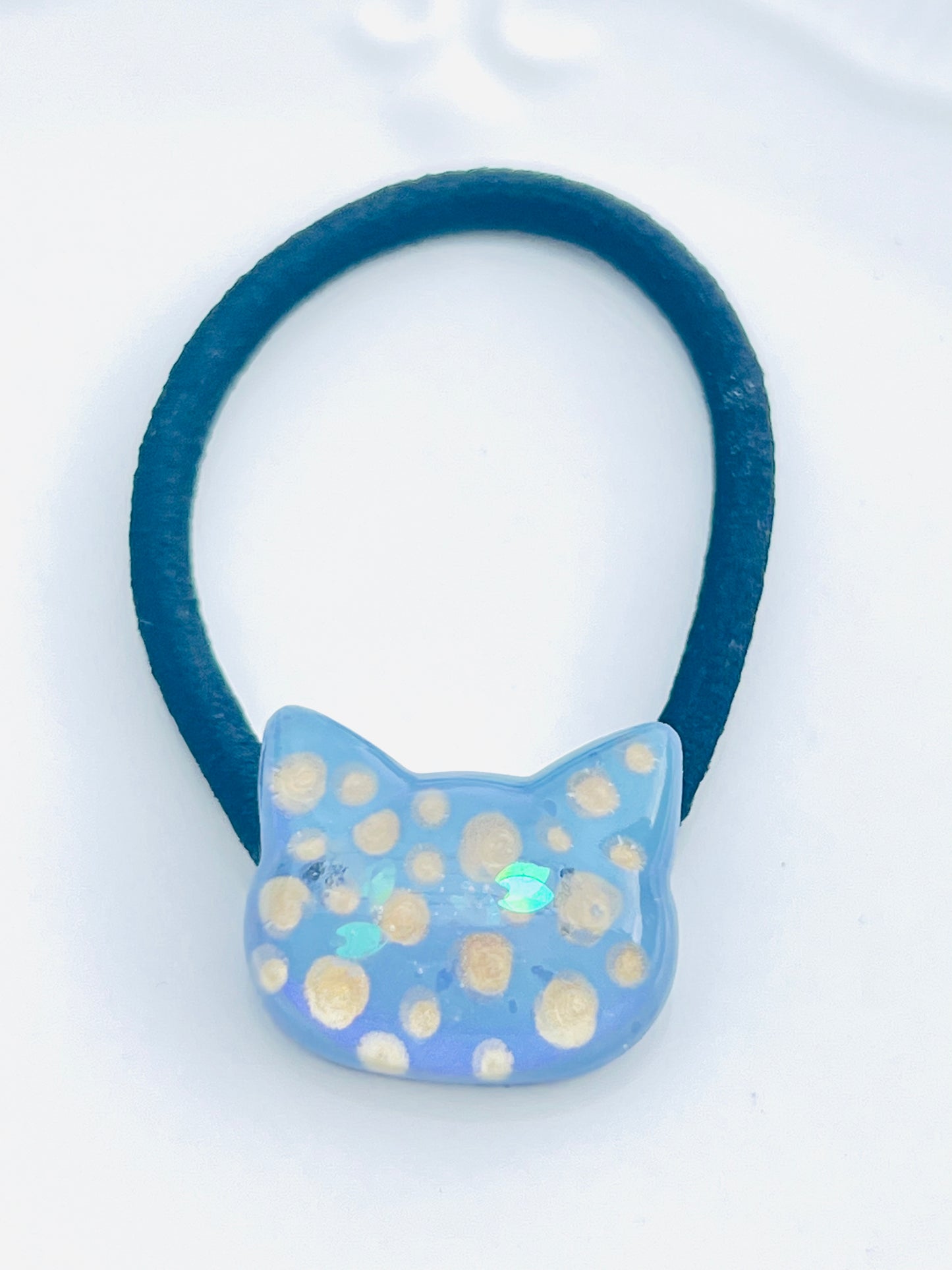 Polka dot pattern cat scrunchie