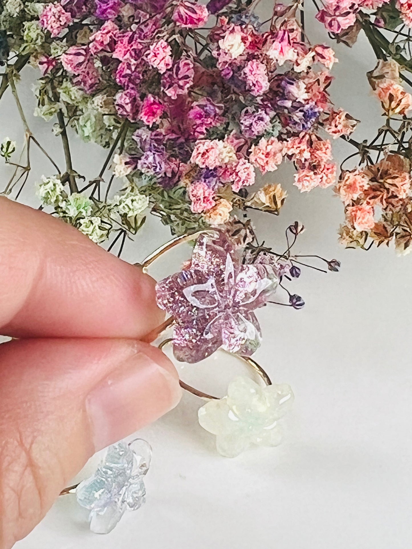 Purple /pink /white Sakura ring