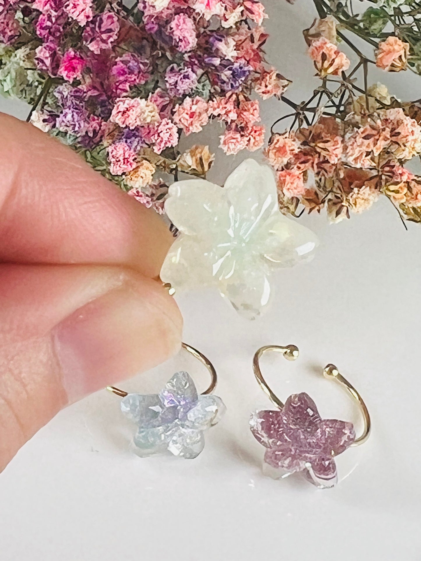 Purple /pink /white Sakura ring