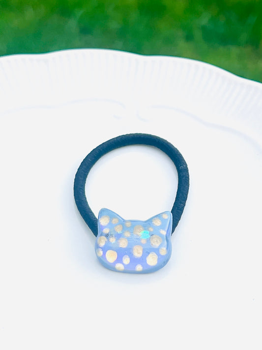 Polka dot pattern cat scrunchie