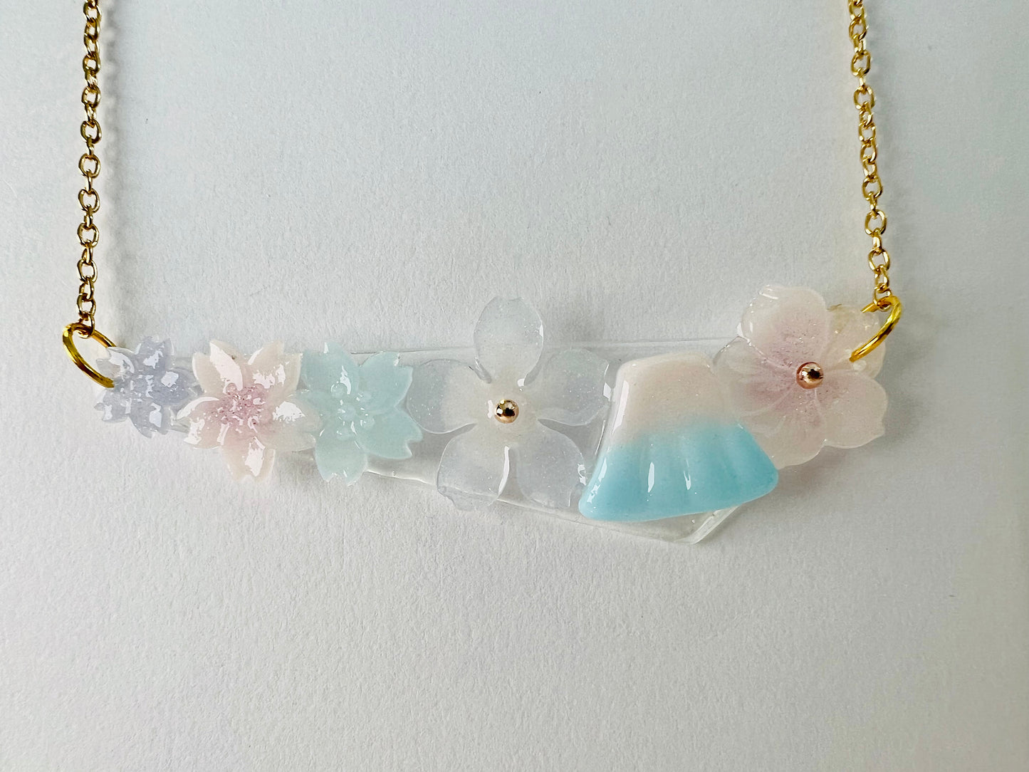 Sakura & Fuji necklaces 日系富士櫻造型項鍊