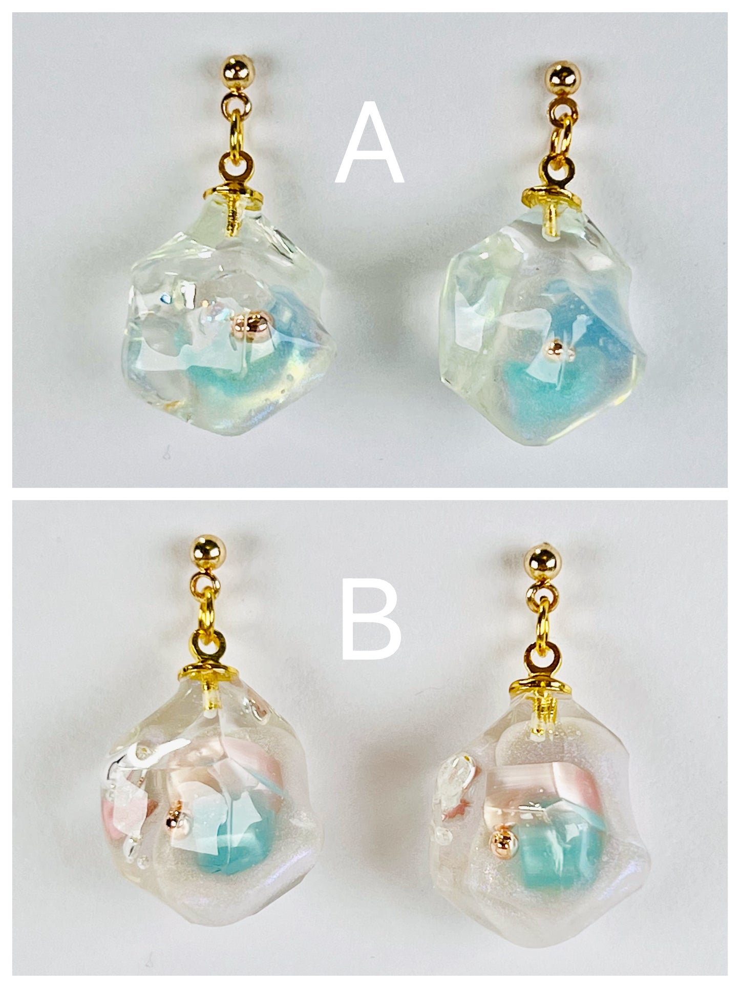 Crystal stone earrings 晶石造型耳環