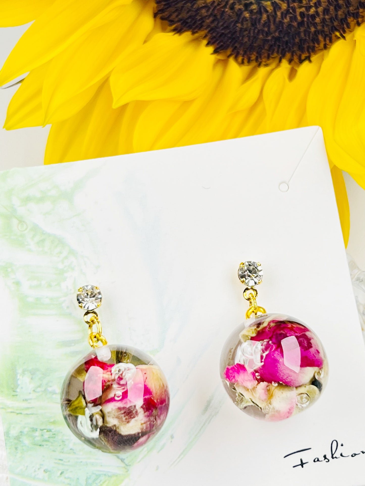 Lovely rose earrings