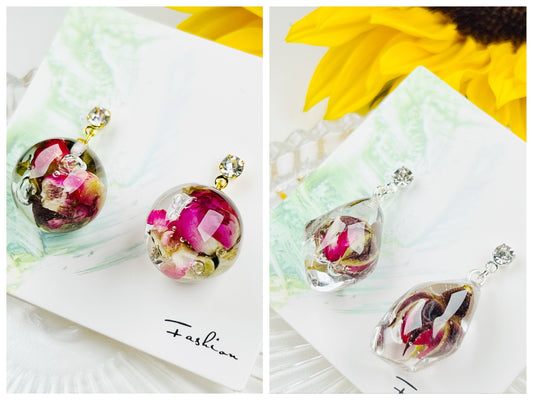 Lovely rose earrings