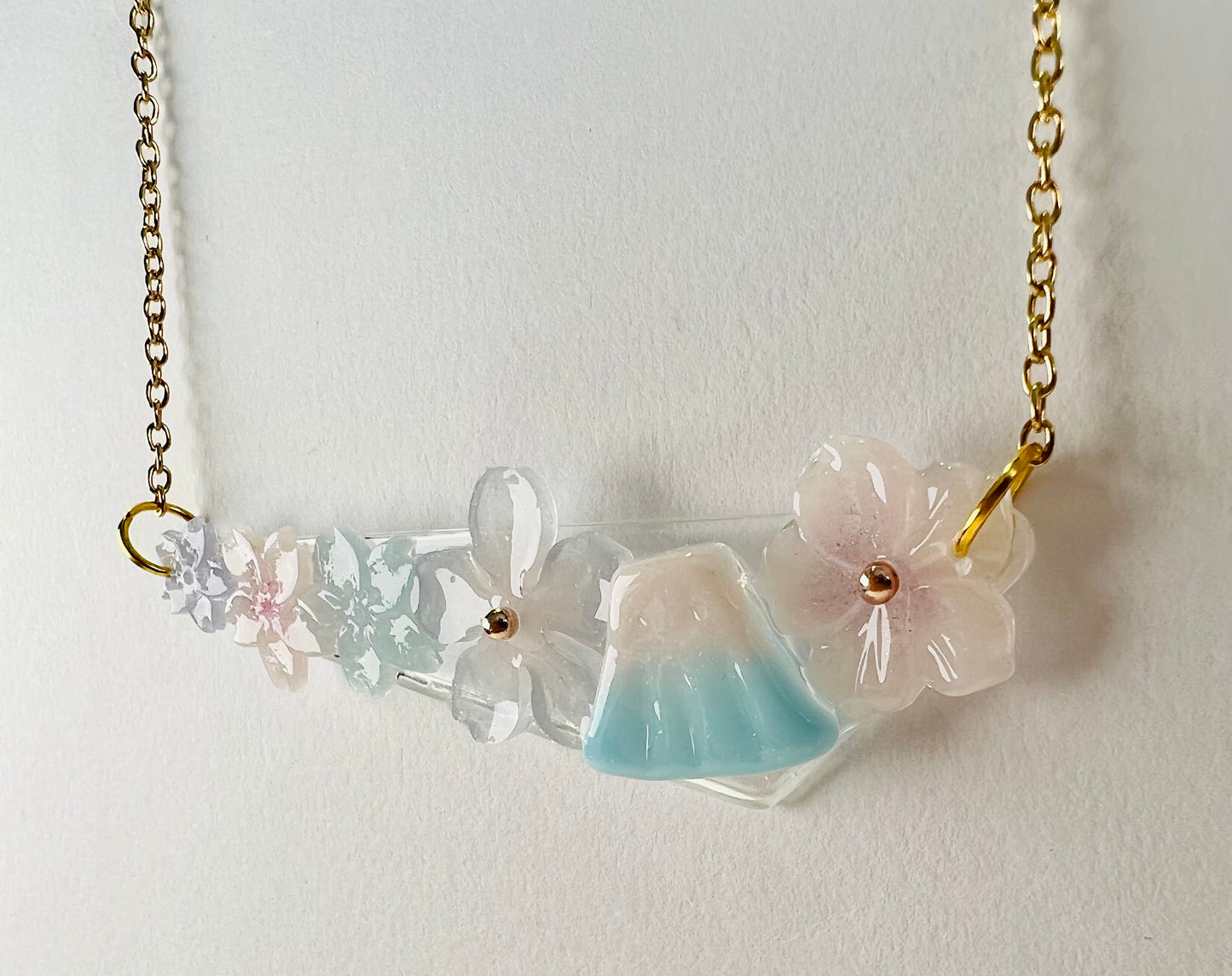 Sakura & Fuji necklaces 日系富士櫻造型項鍊