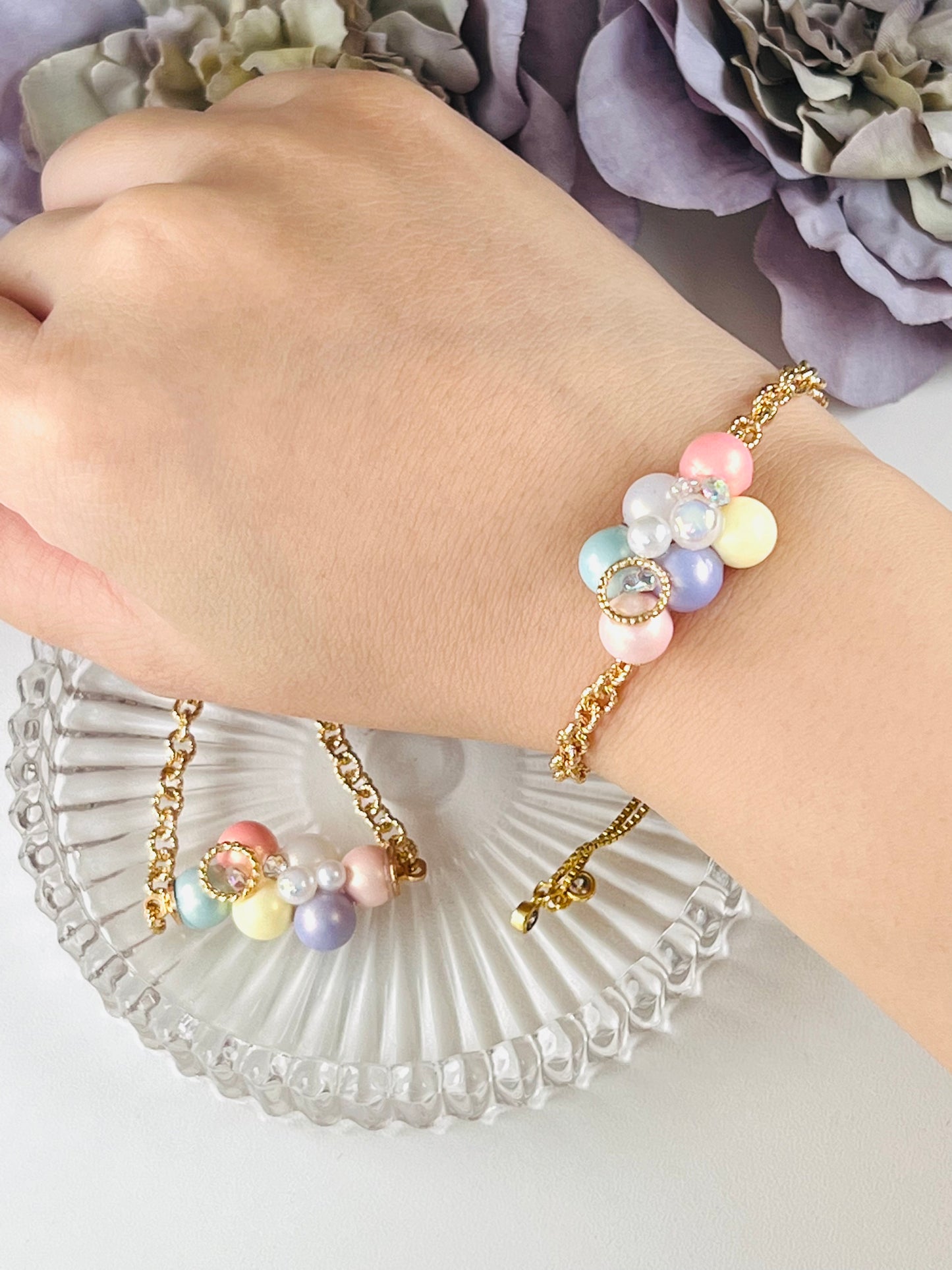 Macaron colourful bubbles bracelets