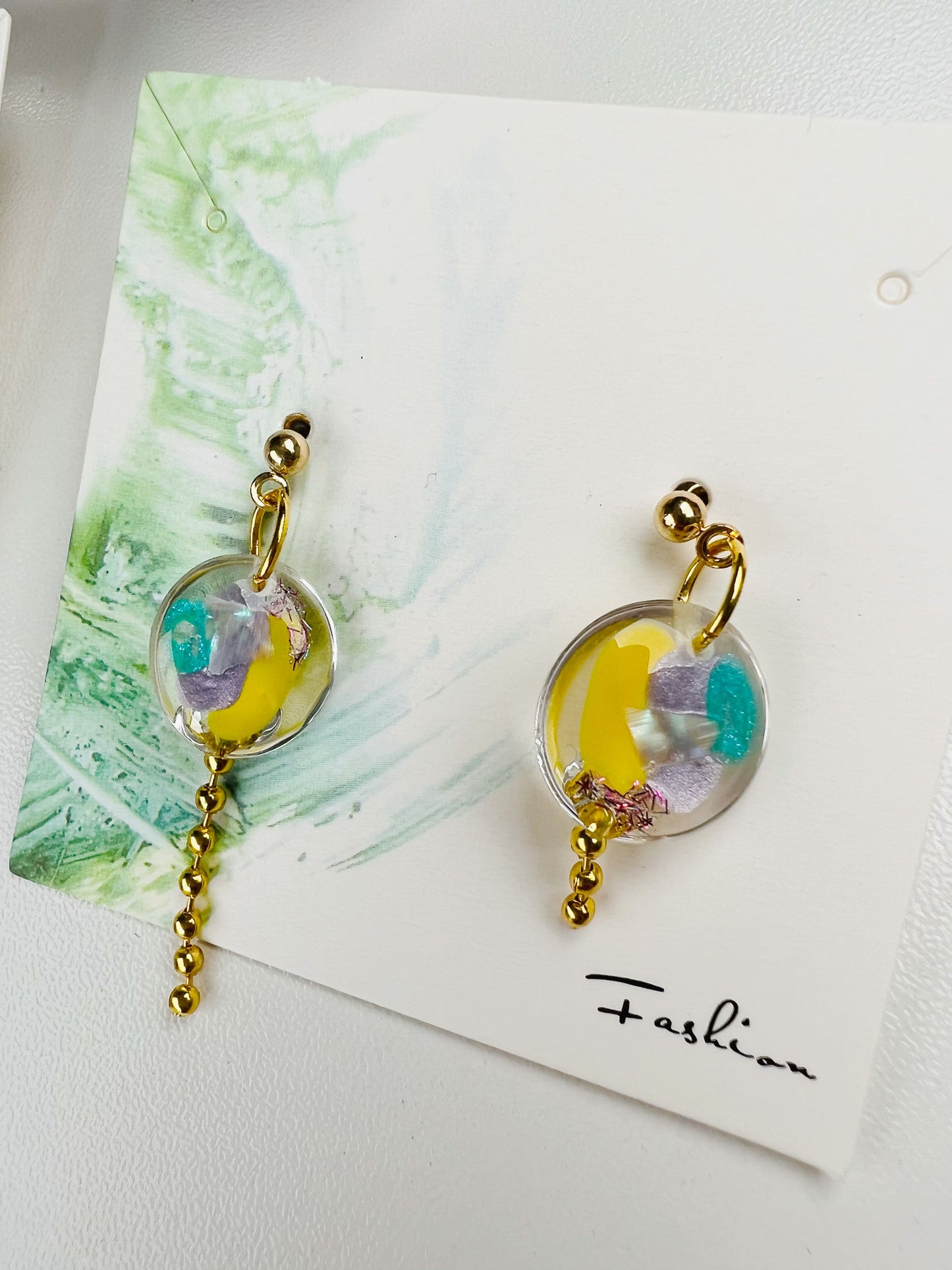 Colourful balloons earrings