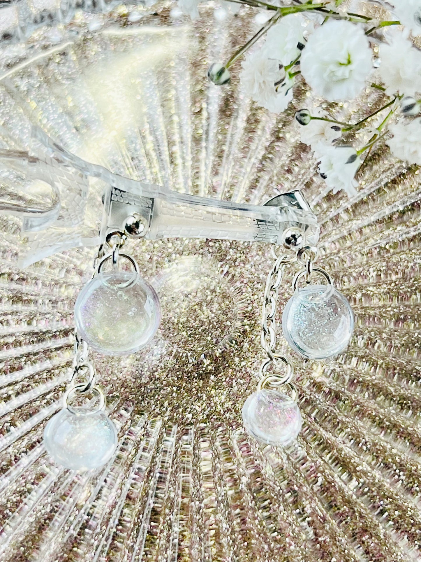 Shiny water earrings