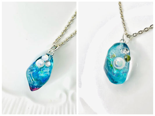 Blue crystal necklaces