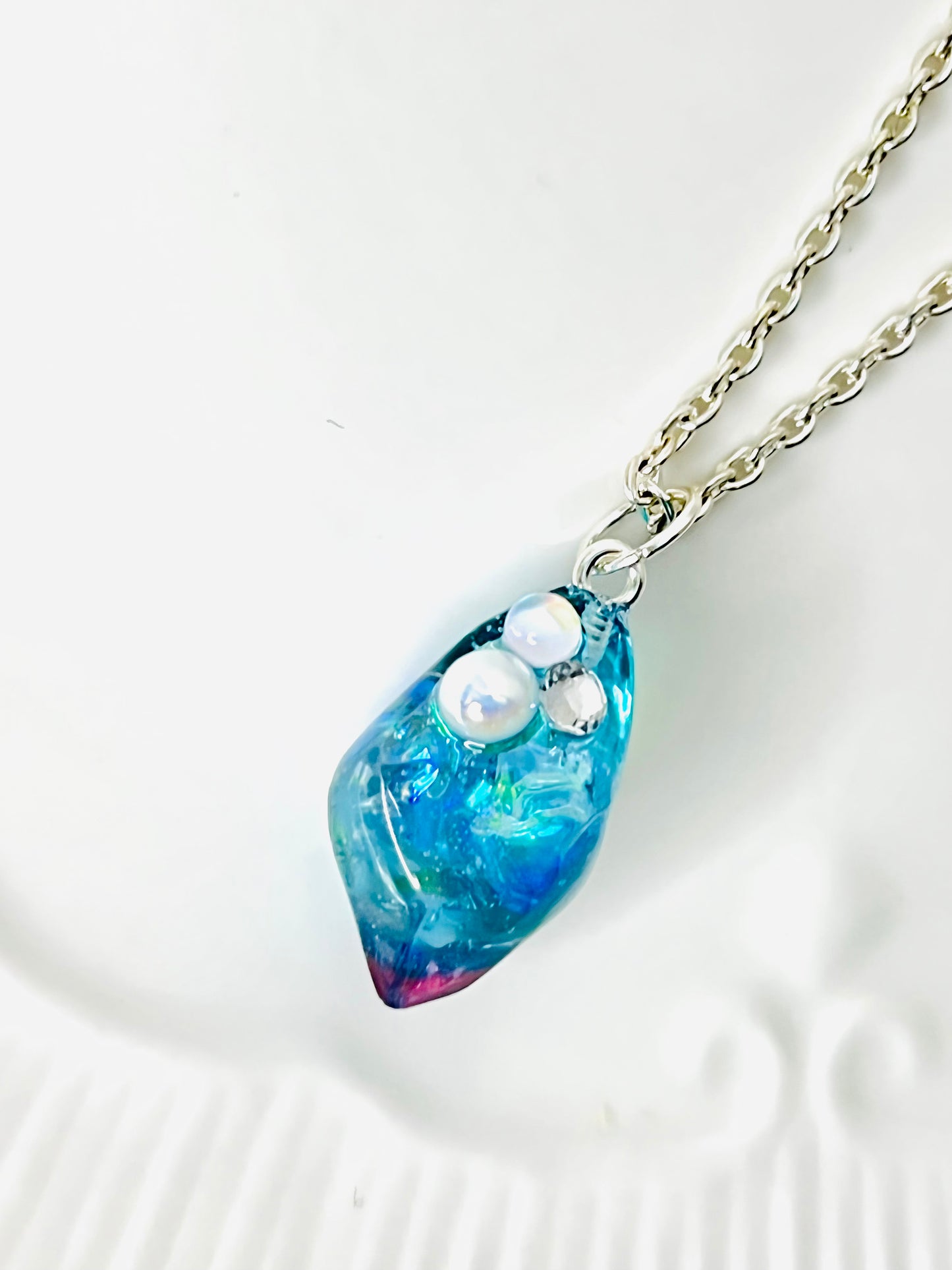 Blue crystal necklaces