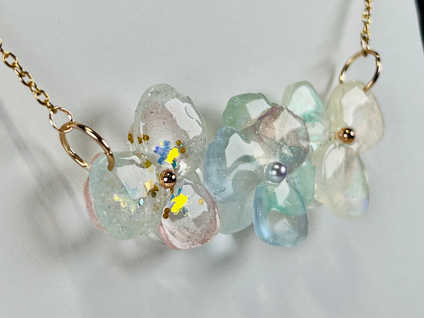 Flowers necklaces 粉色系花花造型項鍊