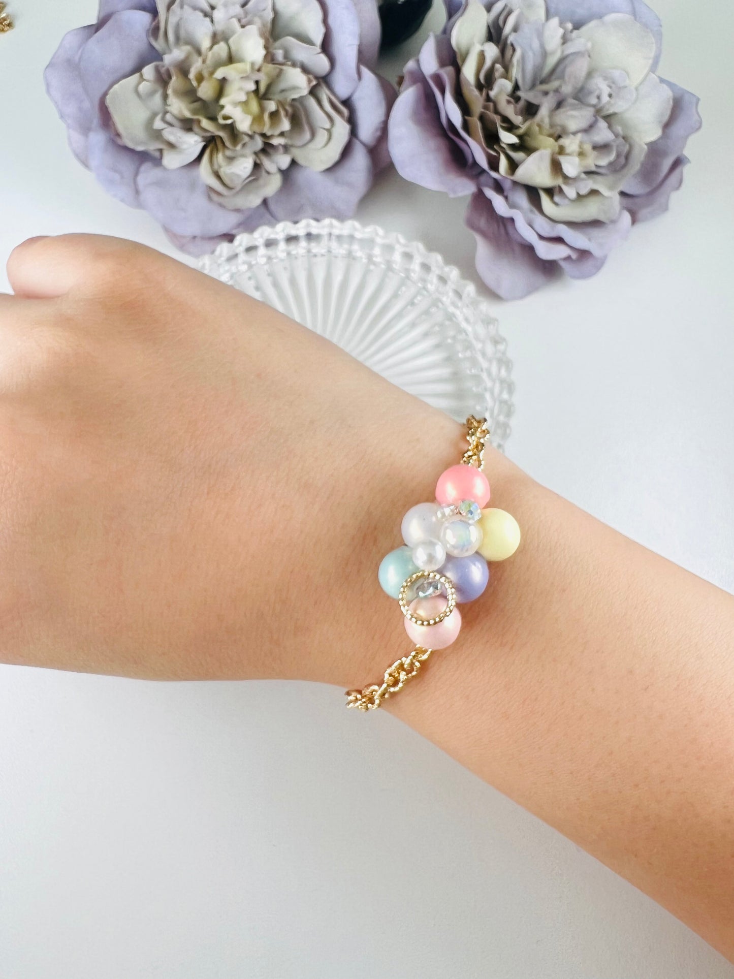 Macaron colourful bubbles bracelets