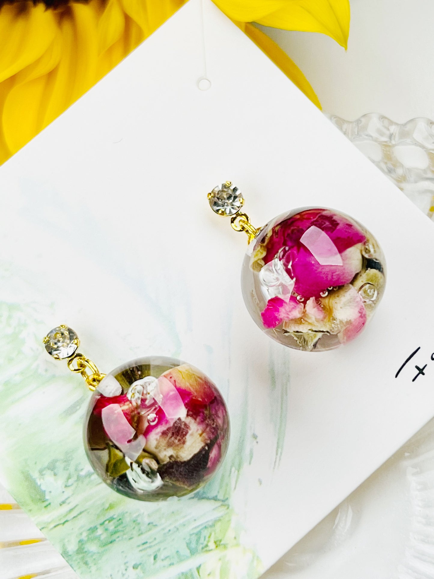 Lovely rose earrings