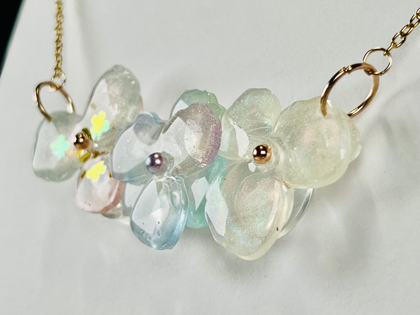 Flowers necklaces 粉色系花花造型項鍊