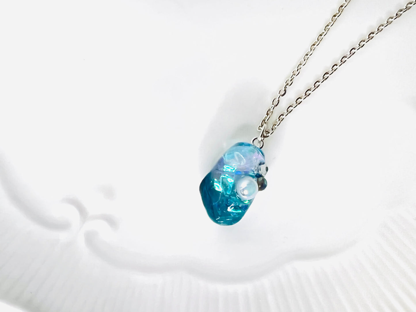 Blue crystal necklaces