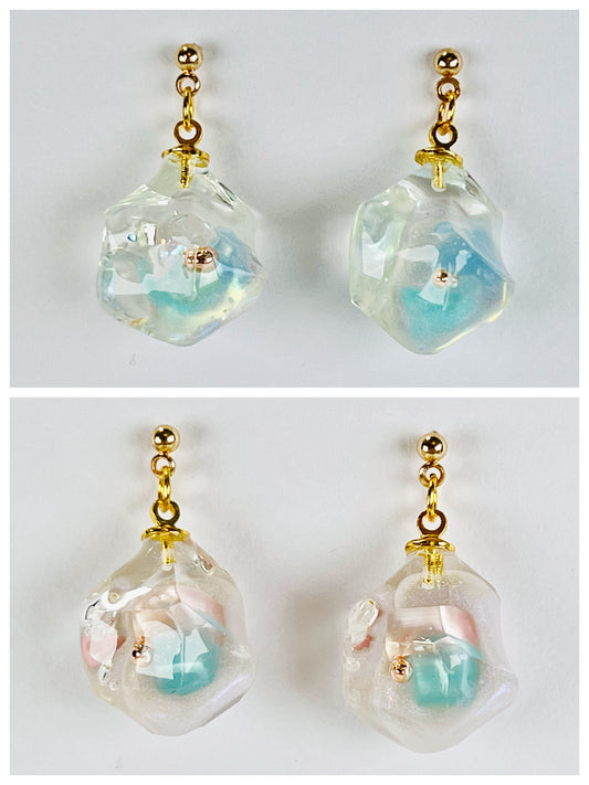 Crystal stone earrings 晶石造型耳環