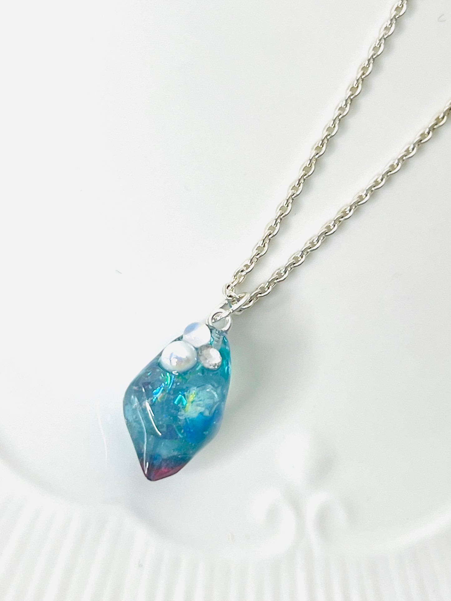 Blue crystal necklaces