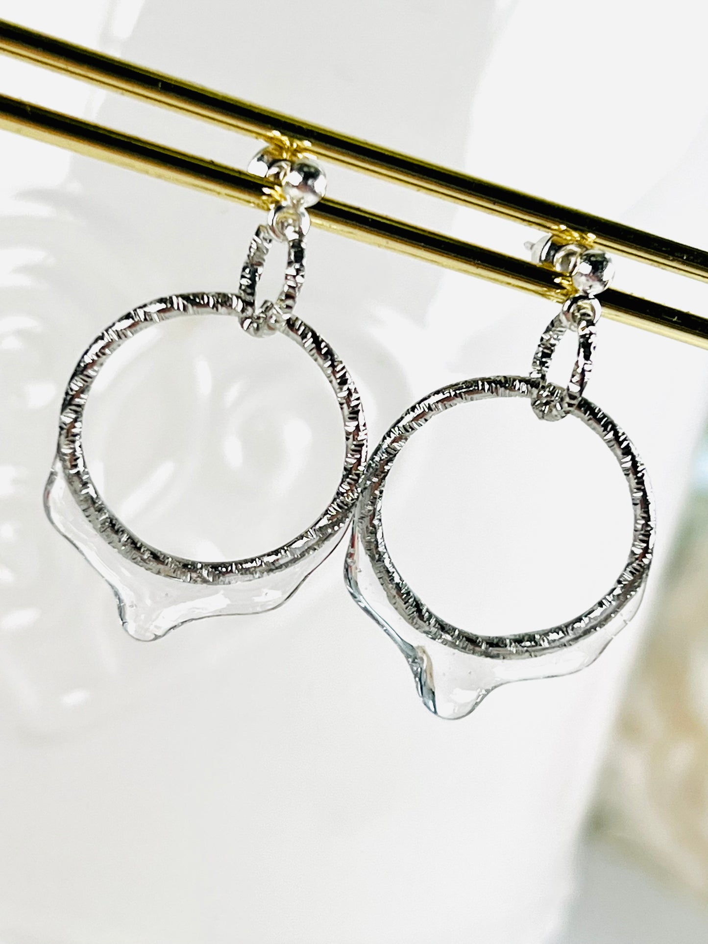 Be water- circle earrings B