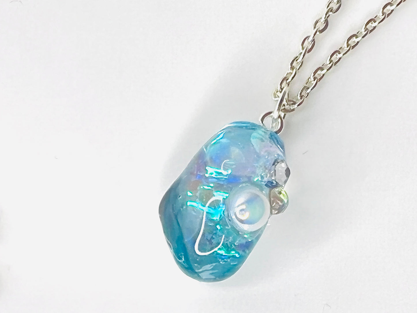 Blue crystal necklaces