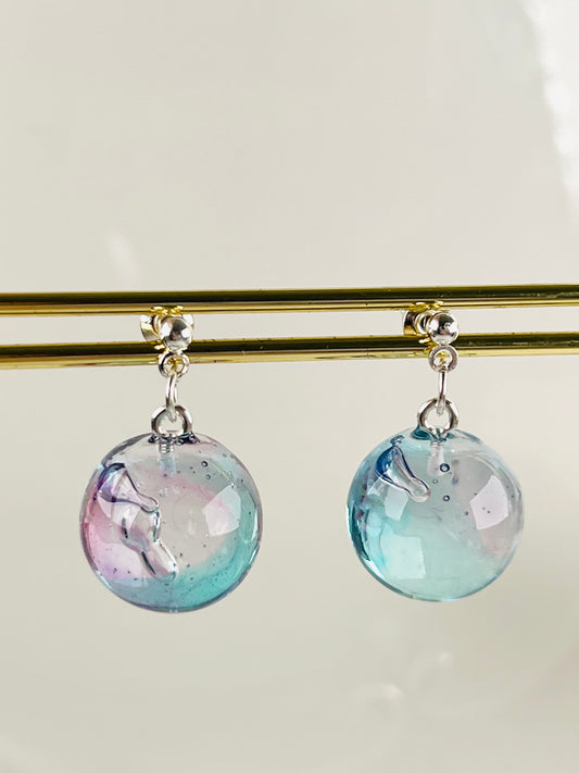 Rainbow ball earrings