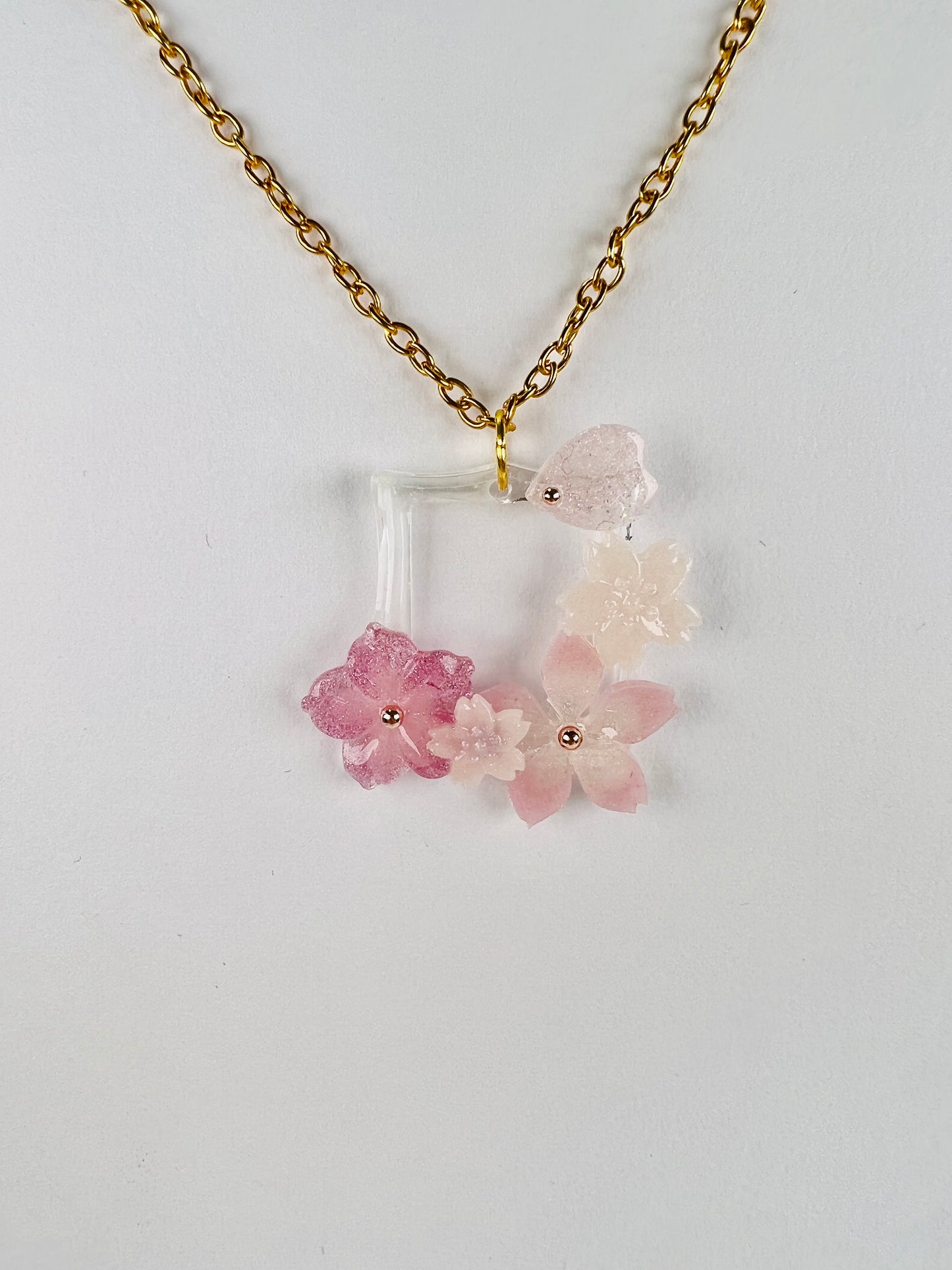 Sakura & Fuji painting necklaces part 2 日系富士櫻油畫造型項鍊