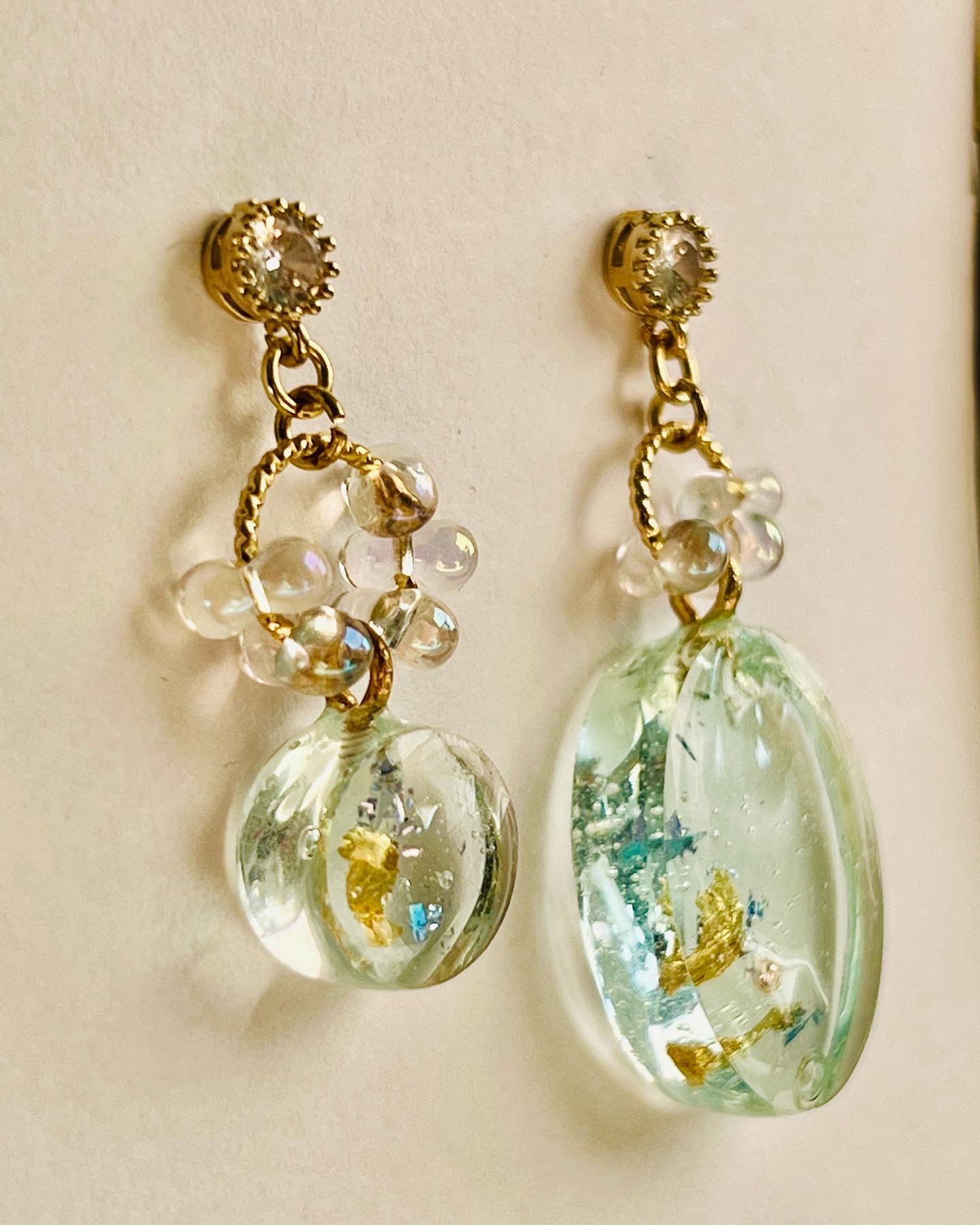 Lake water translucent earrings 湖水色系透亮耳環 [New]