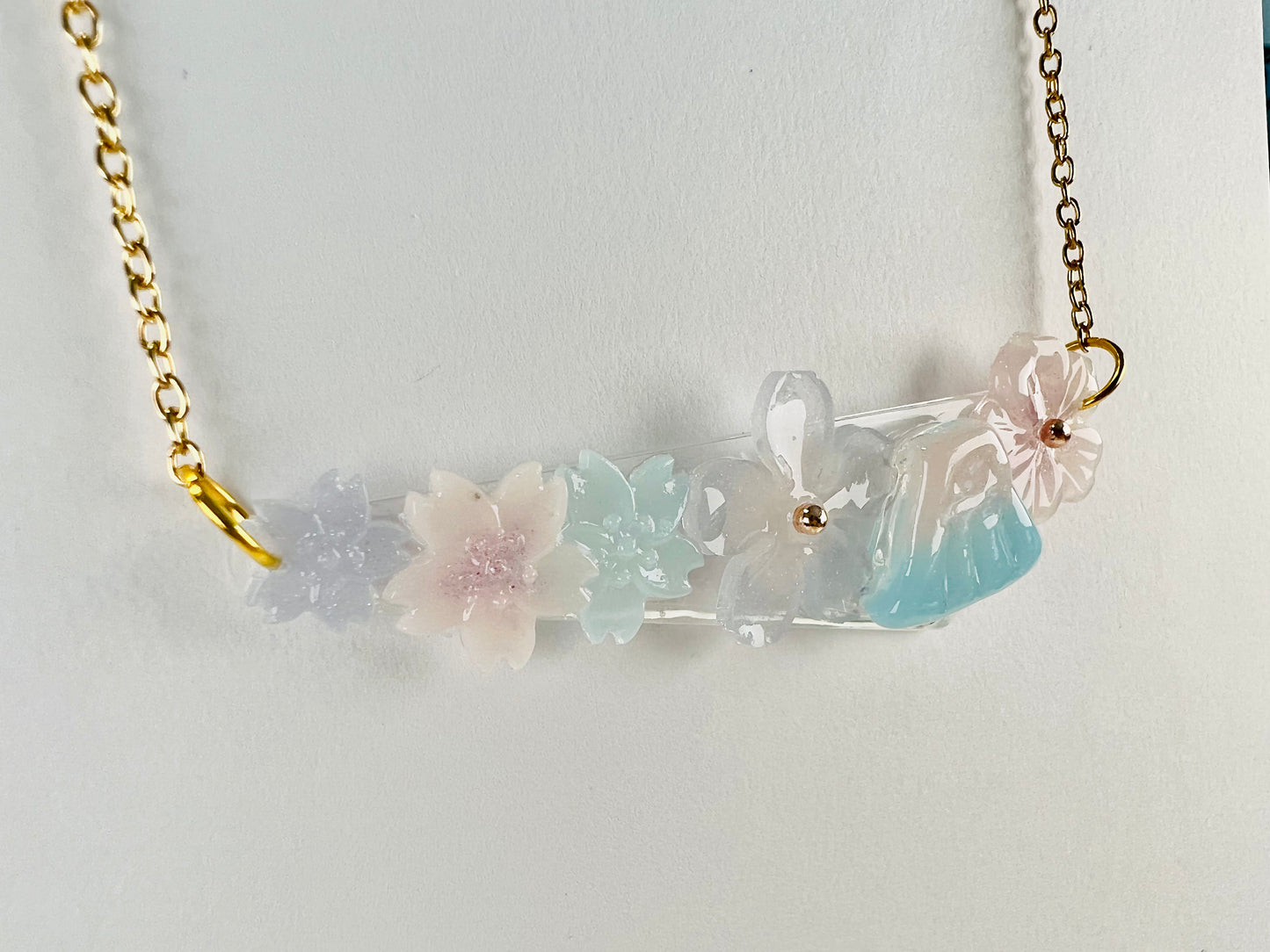 Sakura & Fuji necklaces 日系富士櫻造型項鍊