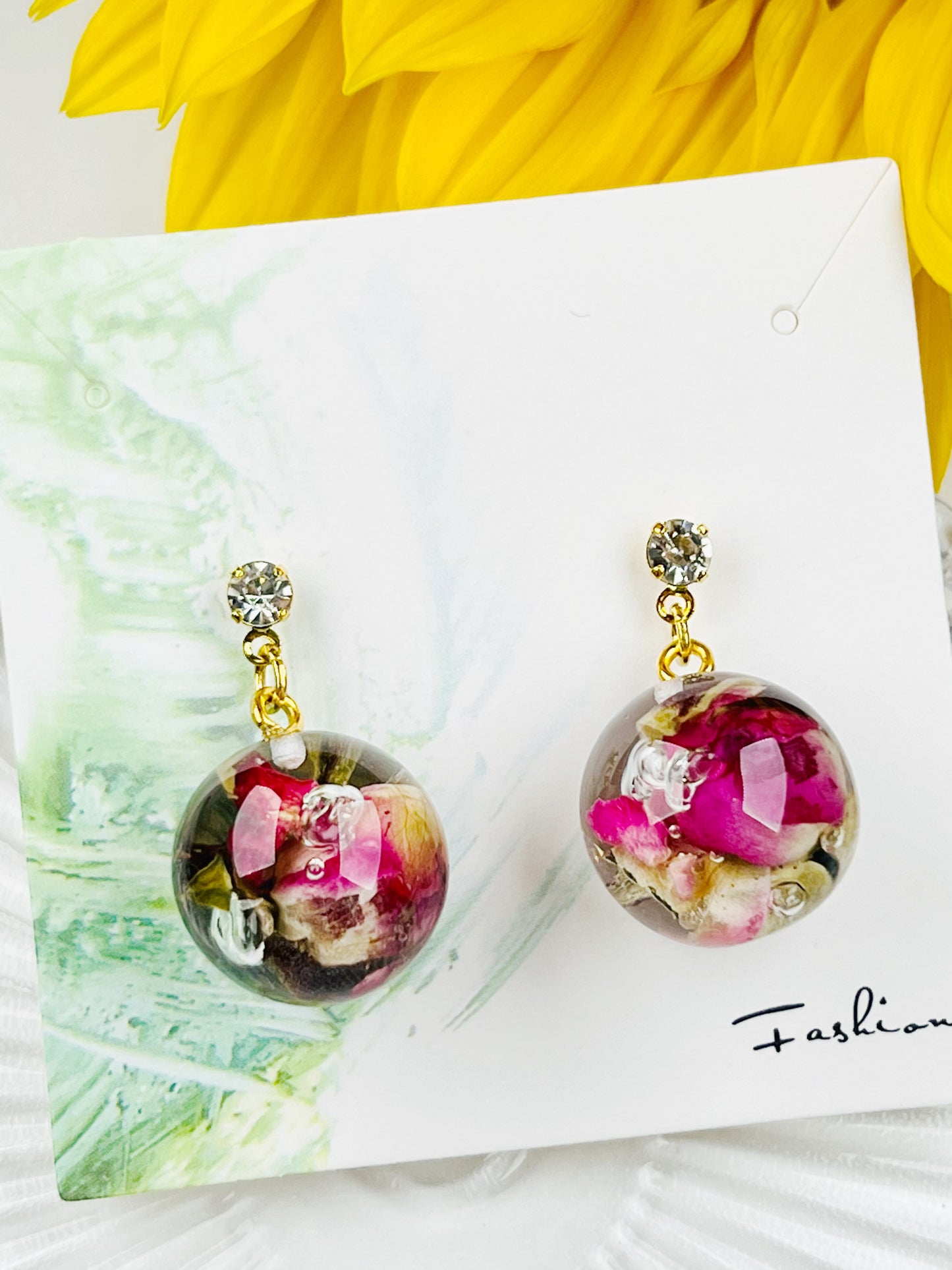 Lovely rose earrings