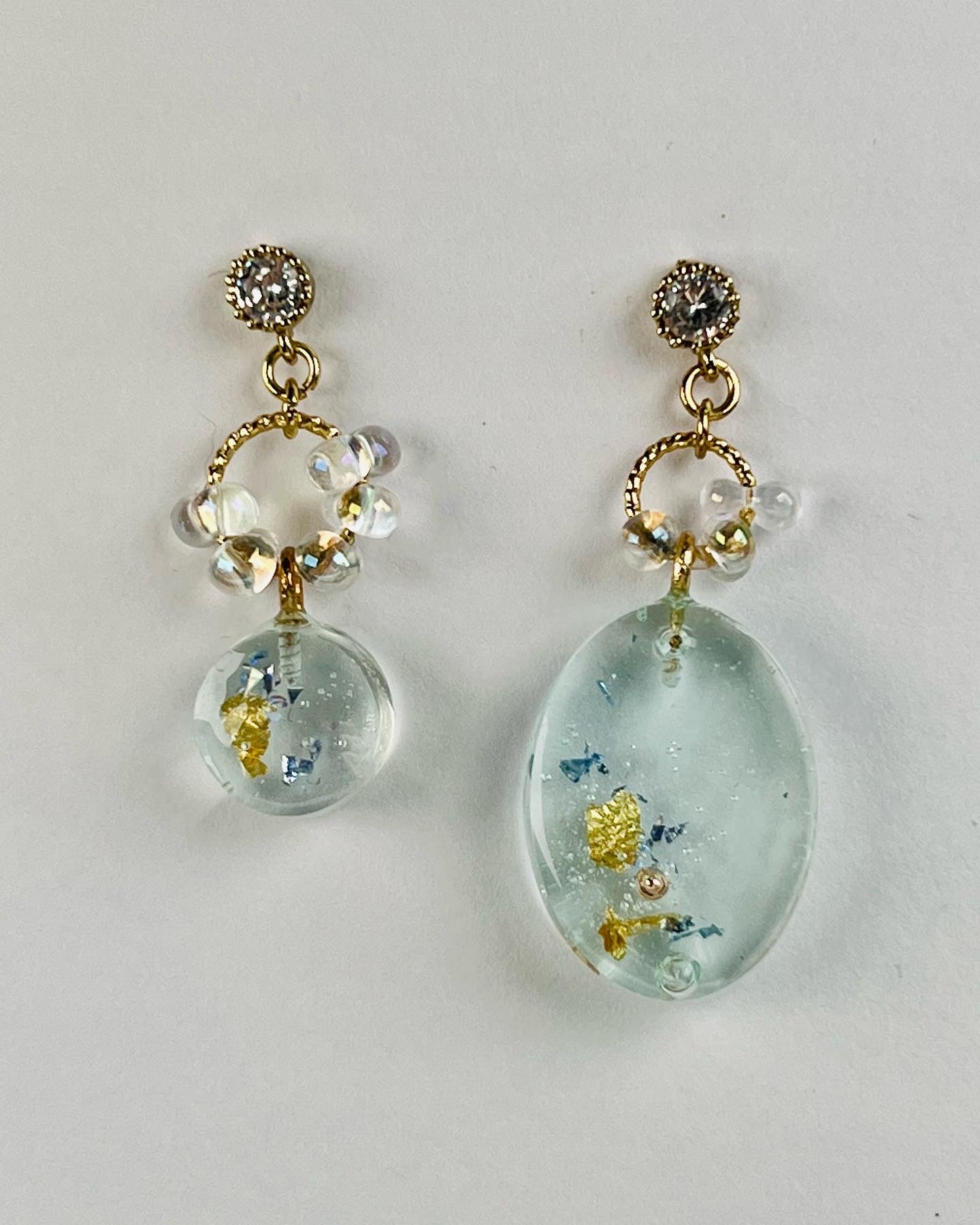 Lake water translucent earrings 湖水色系透亮耳環 [New]