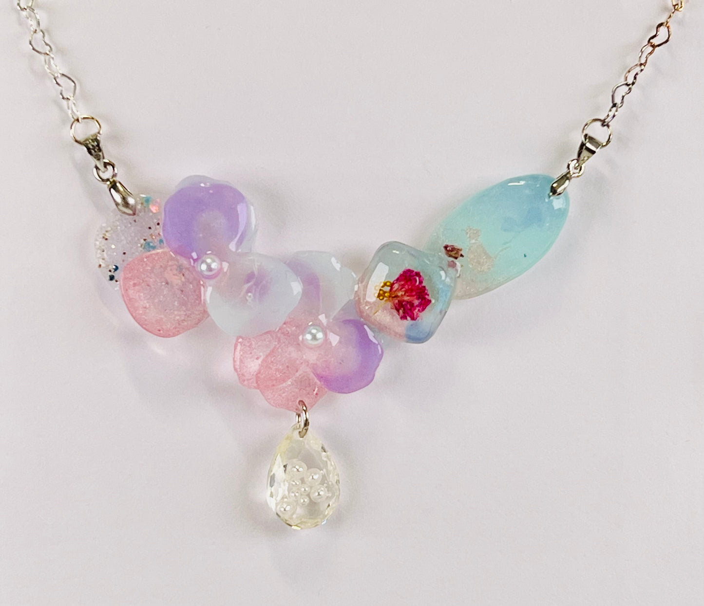 Flowers necklaces 粉色系花花造型項鍊