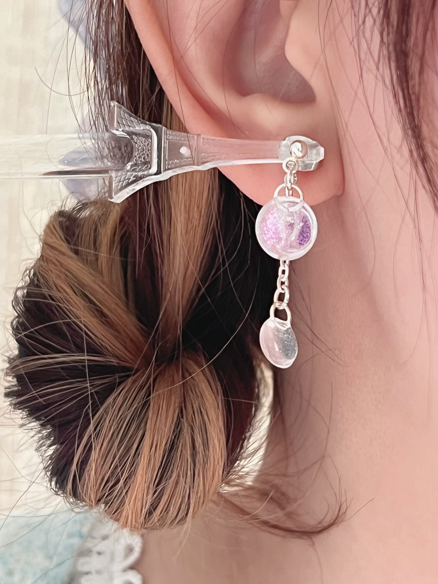 Shiny water earrings