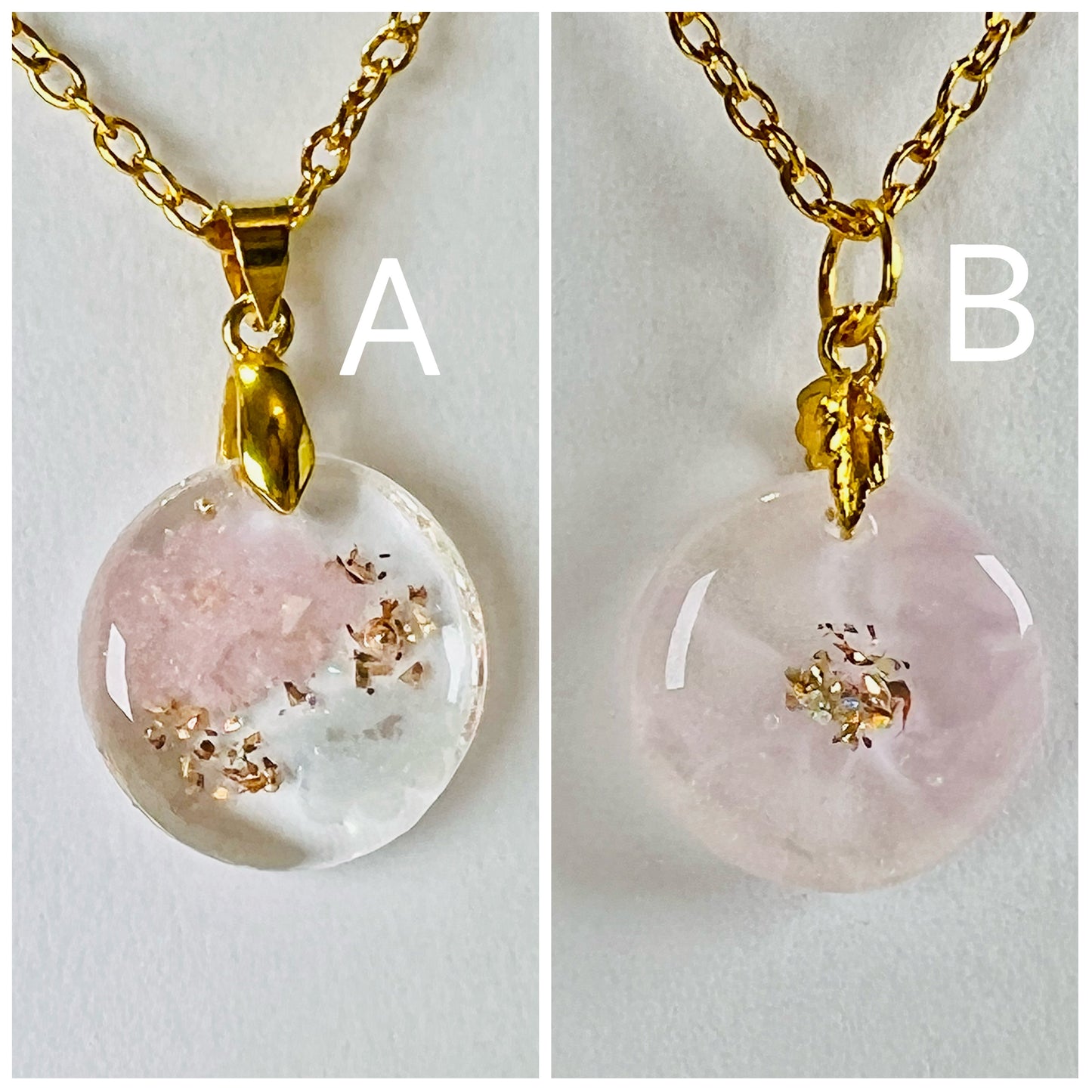 Pinky clear necklaces 粉系透亮項鍊