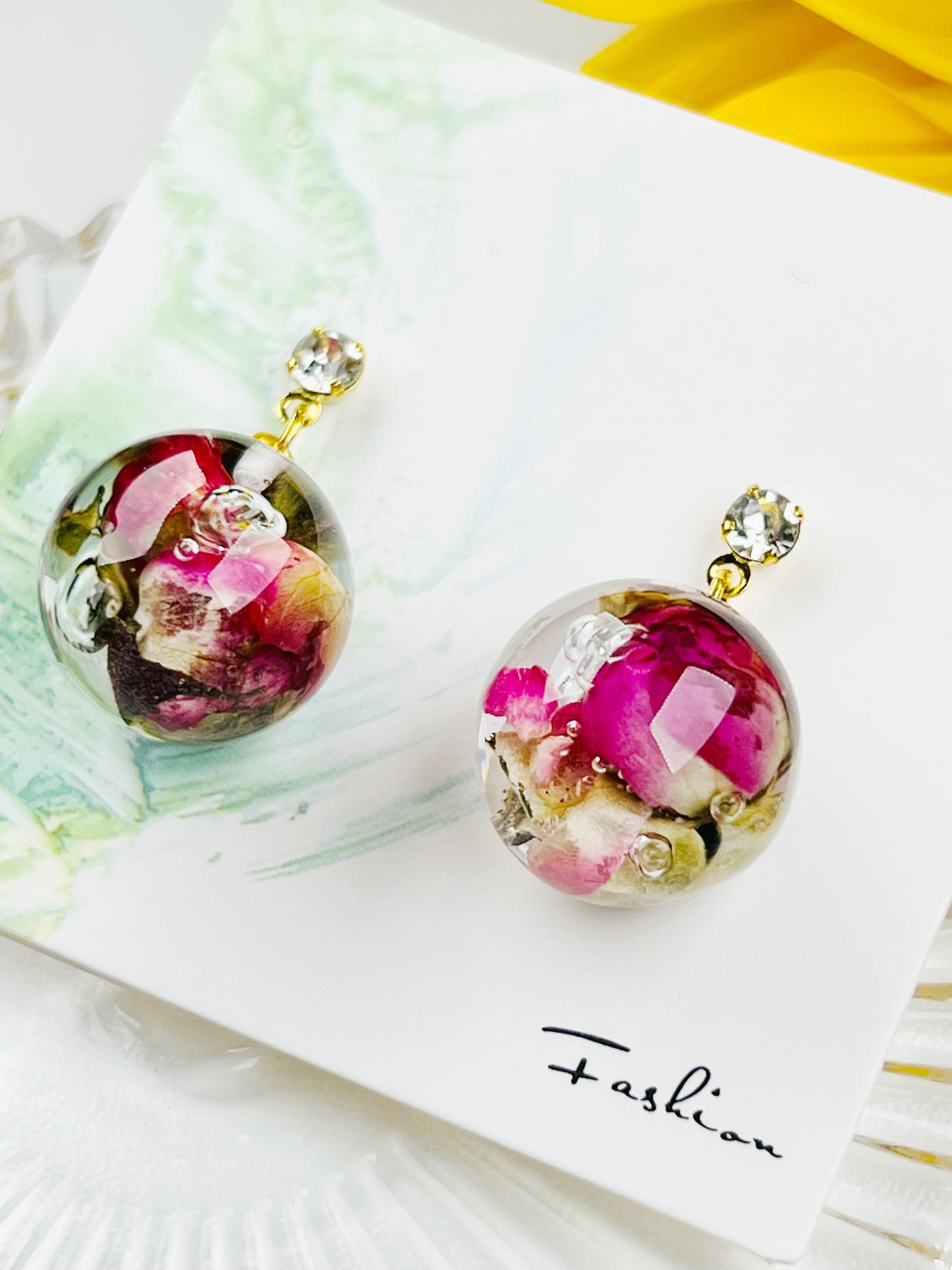 Lovely rose earrings