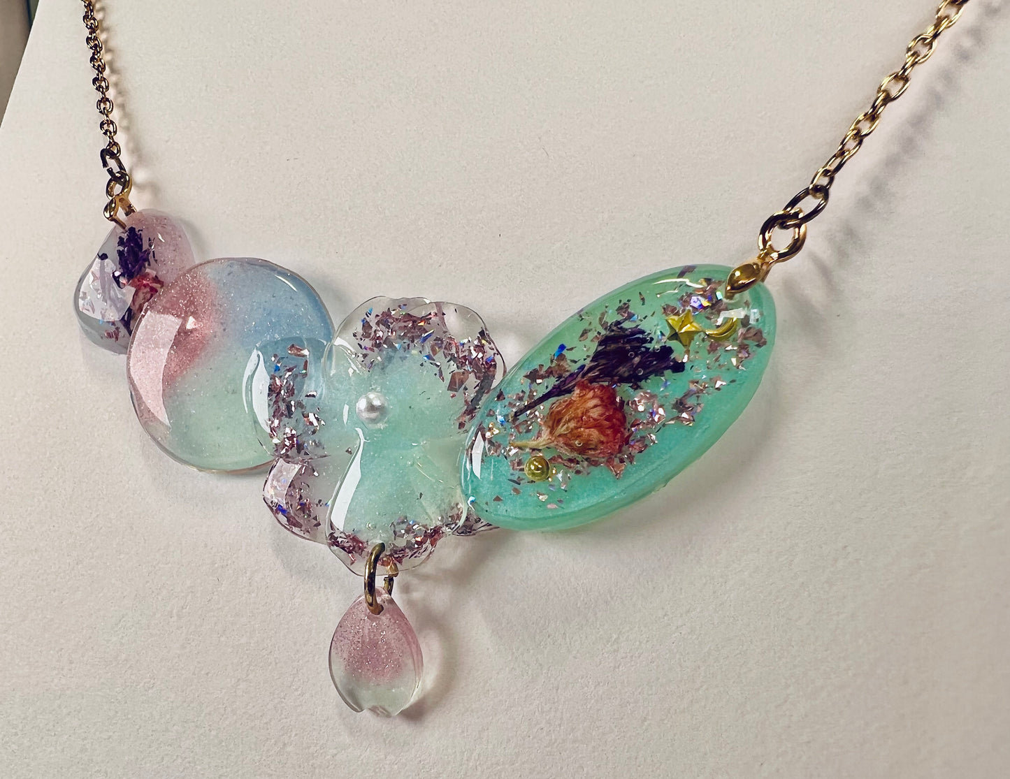 Flowers necklaces 粉色系花花造型項鍊