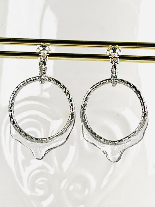 Be water- circle earrings B