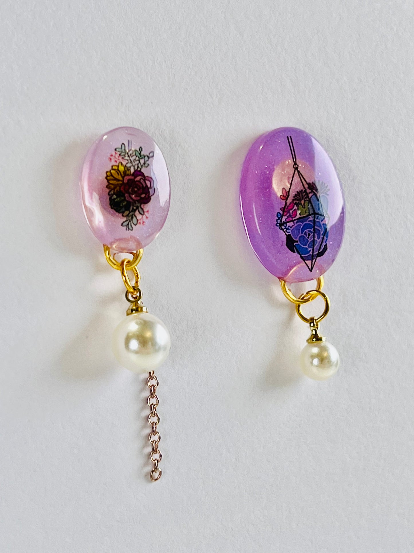 Purple season earrings 紫色季節耳環