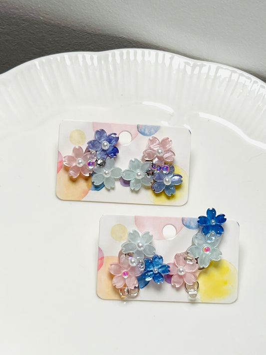 Colourful Sakura earrings