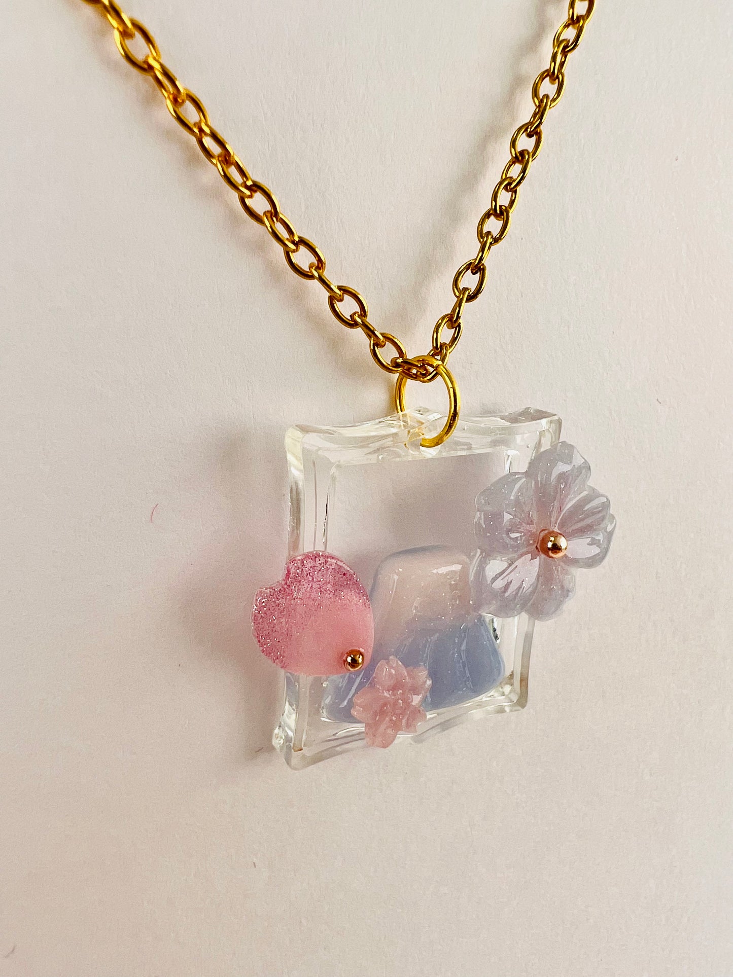 Sakura & Fuji painting necklaces part 2 日系富士櫻油畫造型項鍊