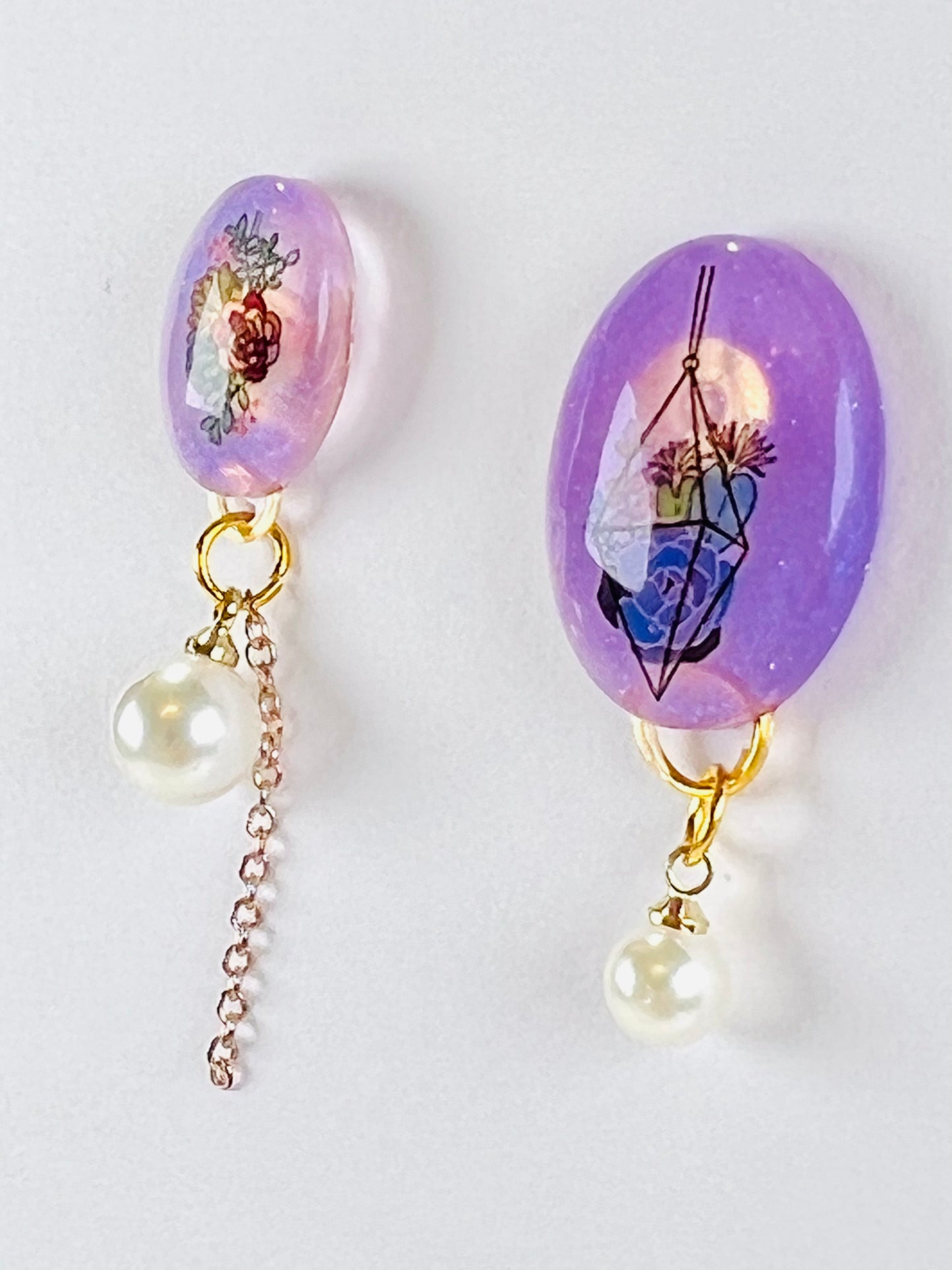 Purple season earrings 紫色季節耳環