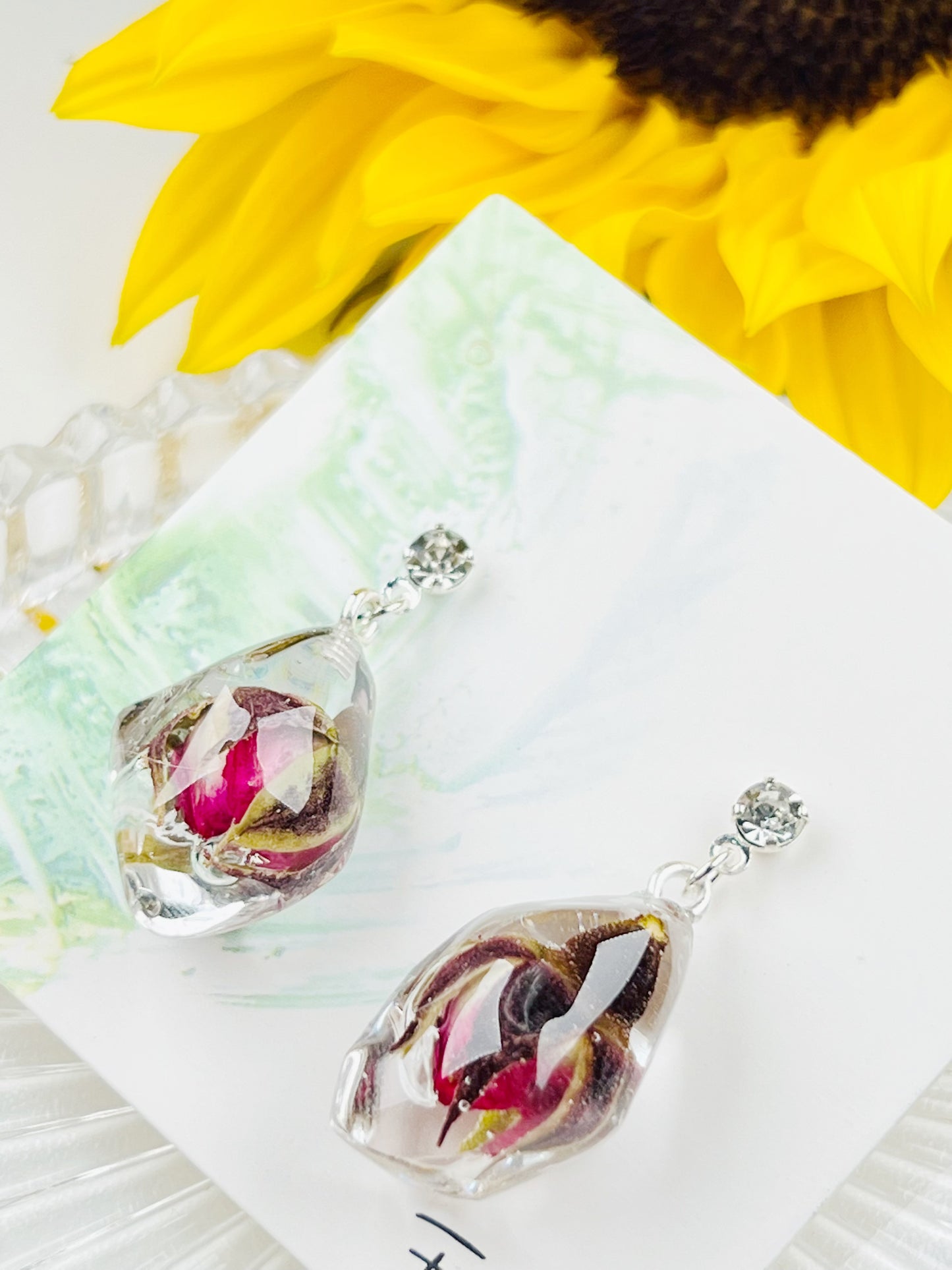 Lovely rose earrings