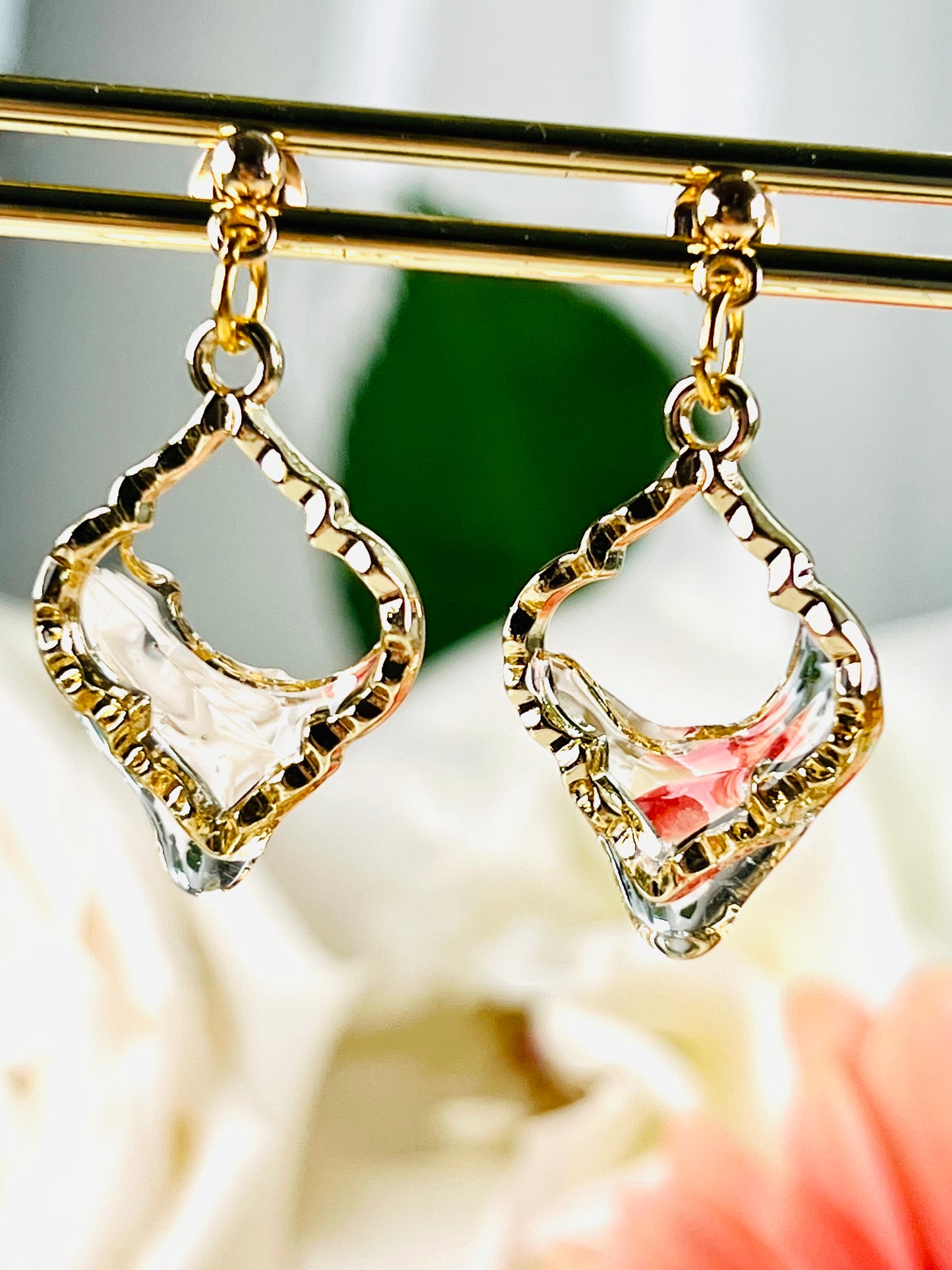 Be water- Golden diamond earrings