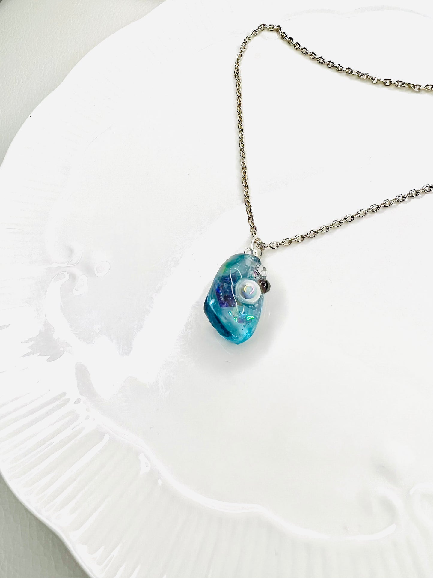 Blue crystal necklaces