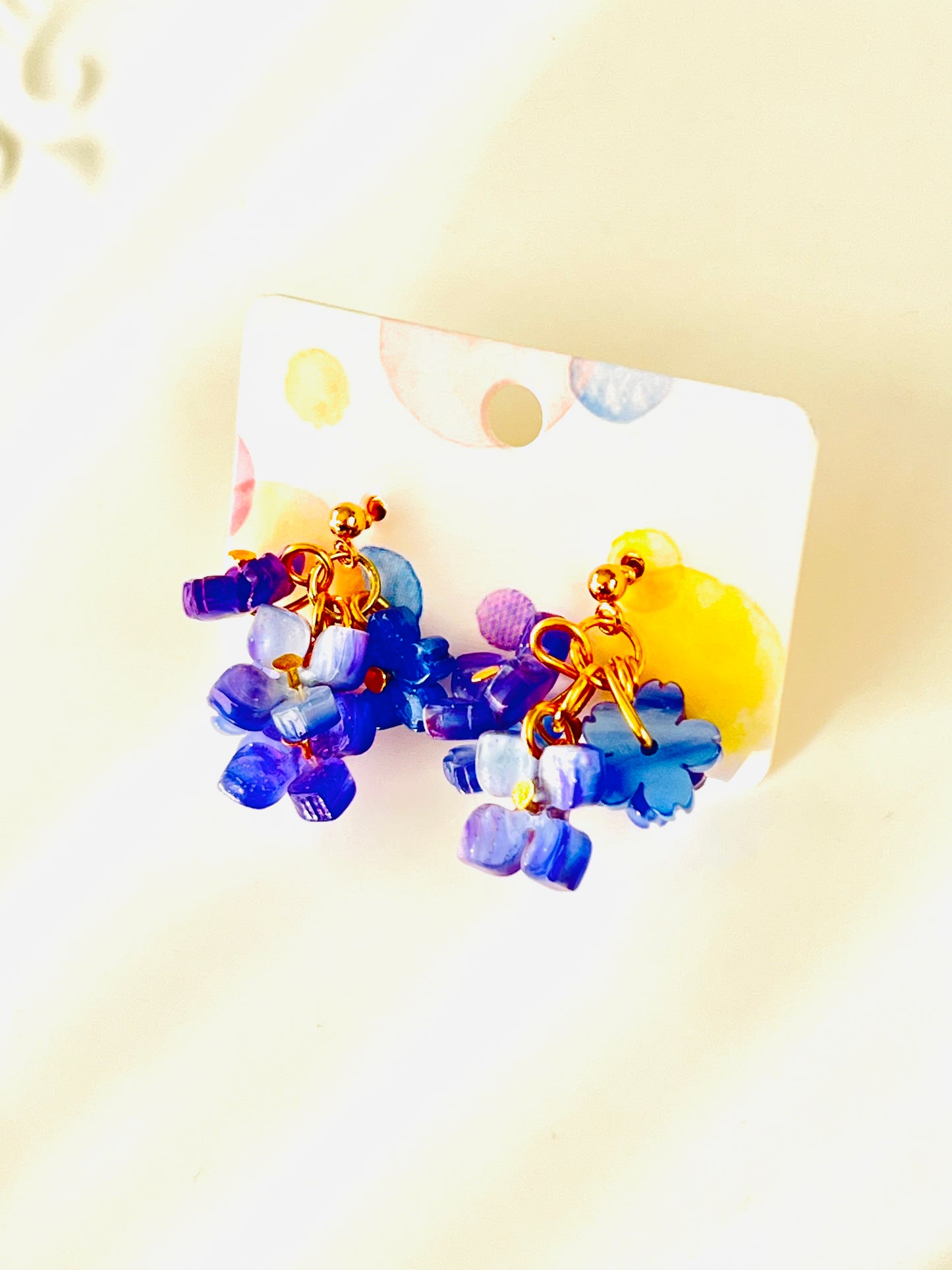 Little purple flower earrings