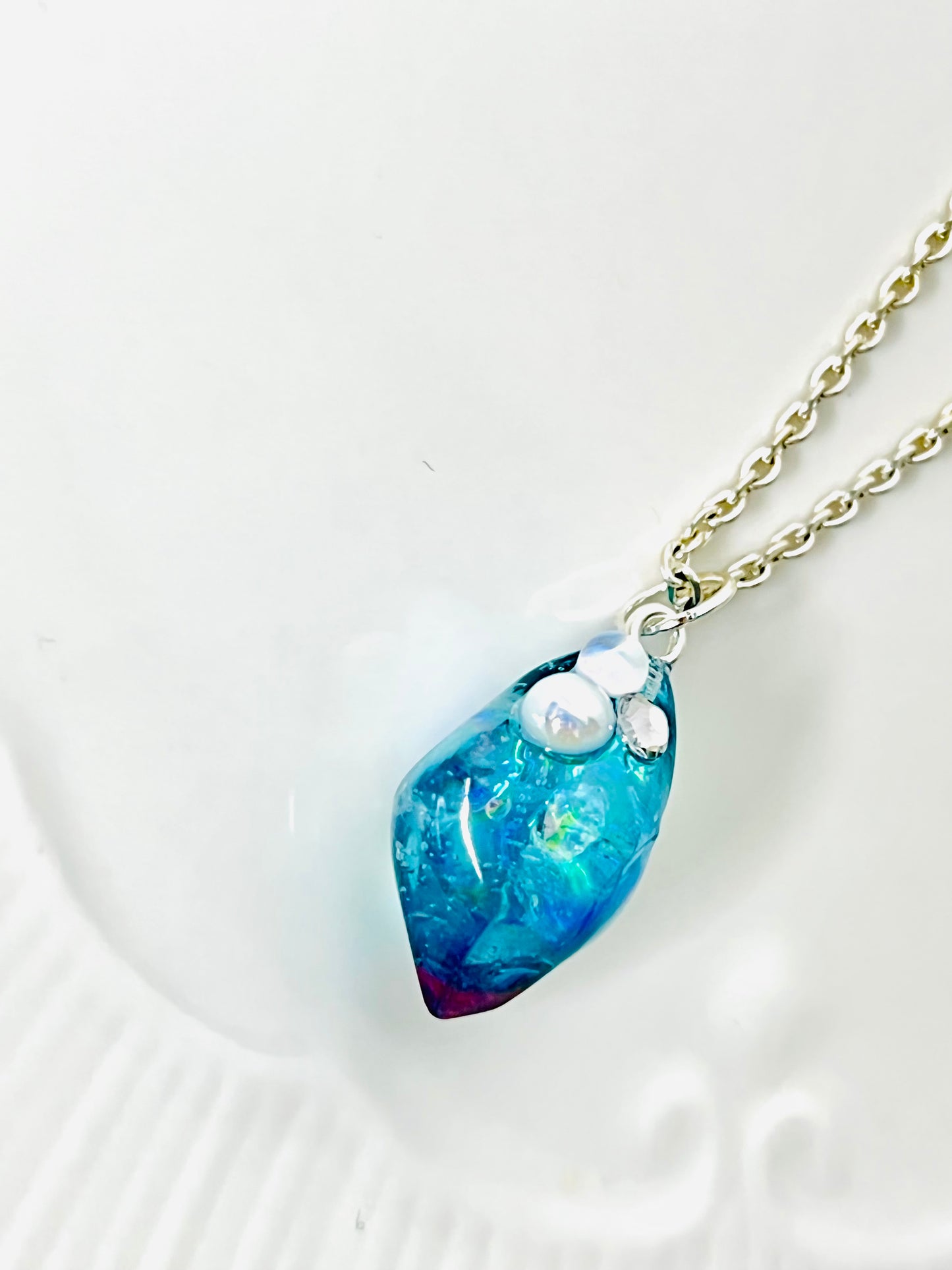 Blue crystal necklaces